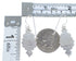Southwestern Turquoise And Silver Hook Dangle Earrings RX54637
